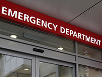 Emergency department sign