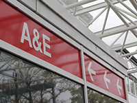 Entrance to an A&E department