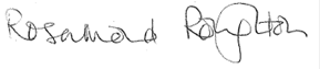 Rosamond Roughton signature
