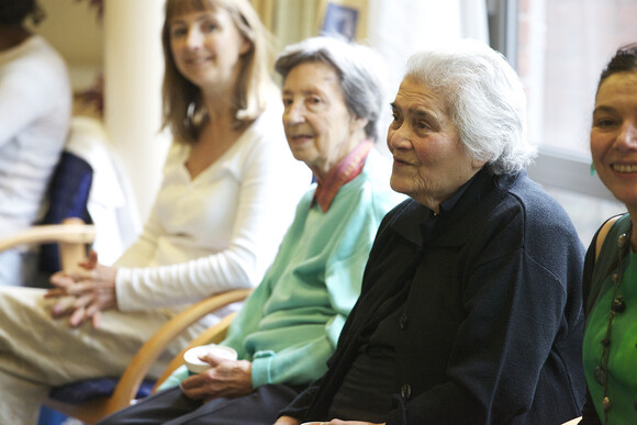 Group of women listening