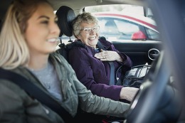 Image of volunteer driving