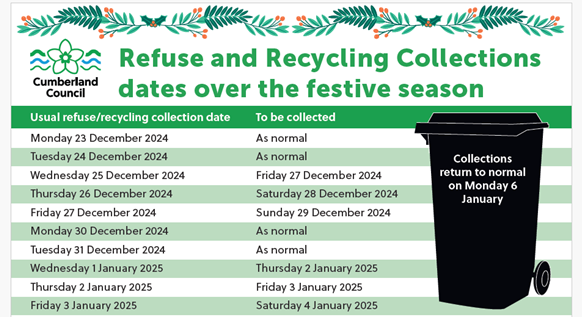 Bin collection dates