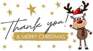 Merry Christmas and Thank You message