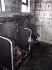 Fire Damaged Toilet