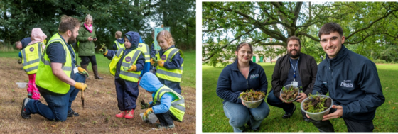 Pupils plant flowers for a greener future