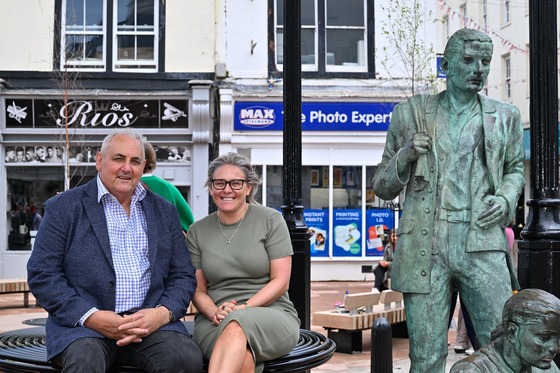 Cllr Mark Fryer and Cllr Williamson in Whitehaven