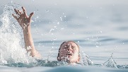woman in difficulty in water