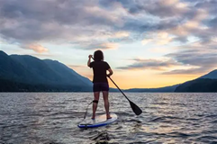 paddleboarding