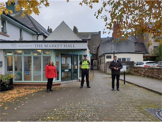 Elaine Lynch, Insp Waddell and PCC Peter McCall