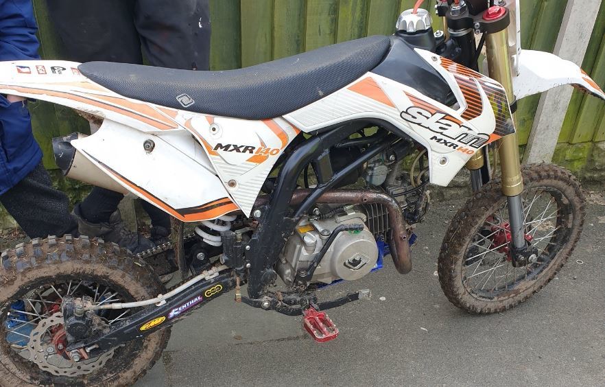 Motor cross bike seized 