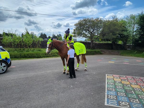 Mounted volunteers