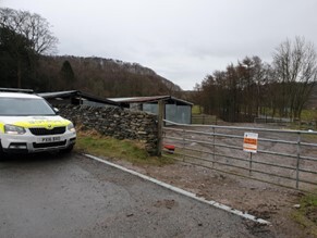 Crime prevention visit to Lane Ends farm following the theft of a trailer 