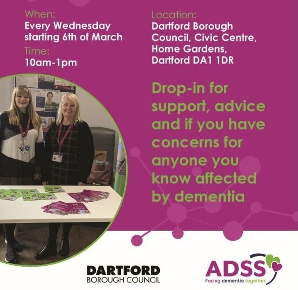 Visit ADSS in the Civic Centre for advice for living with Alzheimer's and dementia