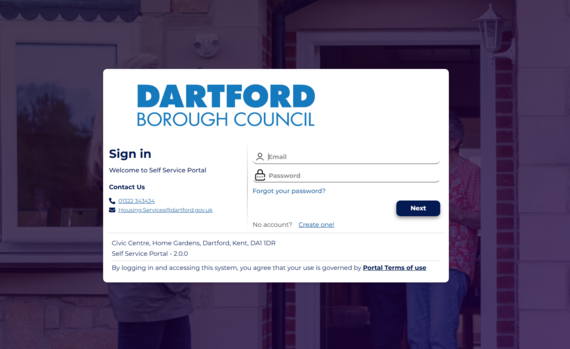 Tenant portal screengrab