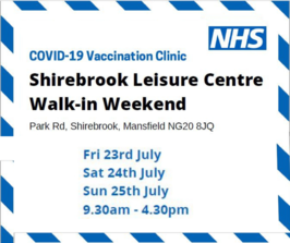Shirebrook walk-in vax