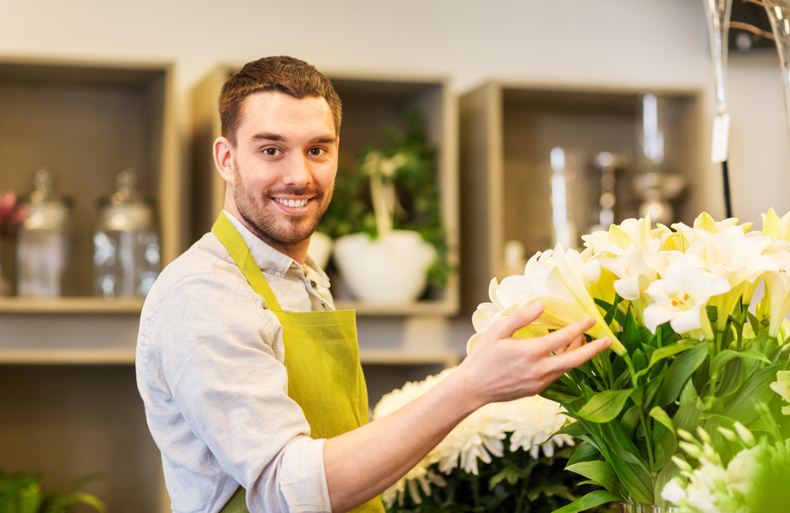 small business florist stock image