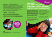 picture of Derbyshire Schools Admissions Leaflet