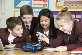 school pupils science technology lesson