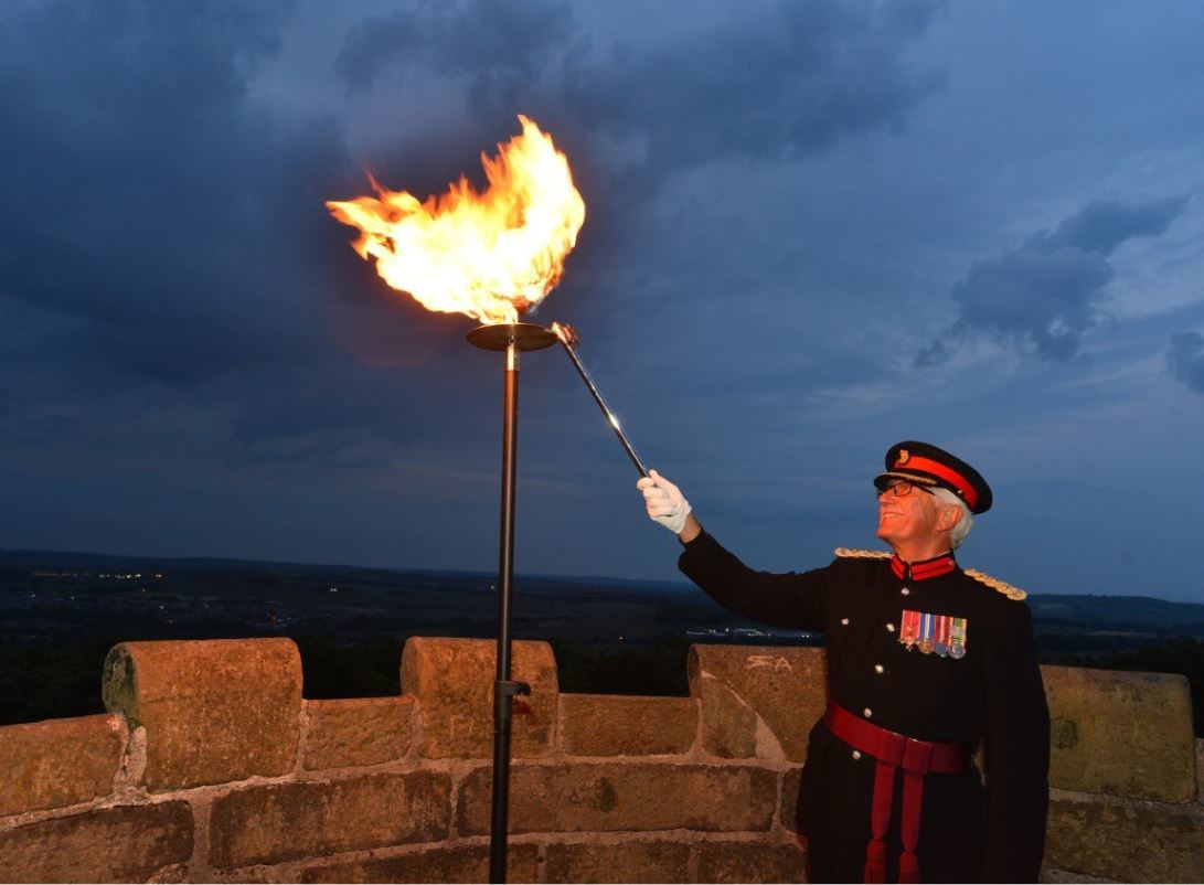 Beacon lighting by Vice Lord Lieutenant Colonel John Wilson OBE DL
