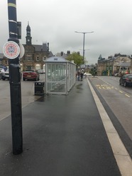 The new six bay bus shelter at Buxton marketplace.