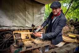 Phil Gregsoey, master wheelwright at work