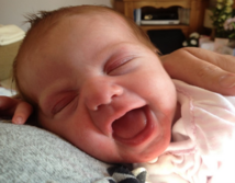 Baby smiling