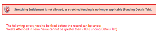 Stretched Entitlement not allowed - portal error