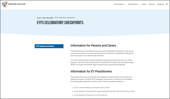 EYFS Celebratory Checkpoints b