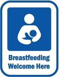 Breastfeeding Welcome Here Promotional Vector Graphic