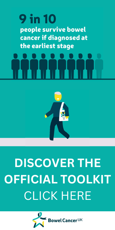 Bowel Cancer Awareness Month Promotional Graphic - Bowel Cancer UK