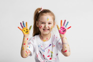 paint hands child Derbyshire Makes
