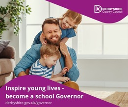 Dad and two children School Governor