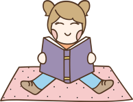 cartoon child reading