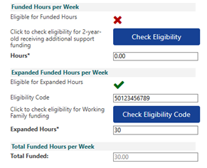 A screenshot of a funding claim being filled out