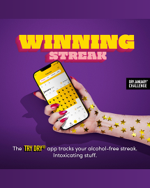 Dry January - Winning Streak Promotional Graphic - 45 Aspect Ratio