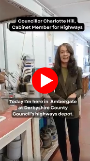 Screengrab Charlotte Hill video Ambergate depot and lab