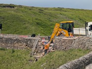 JCB making repairs on the A57 Snake Pass