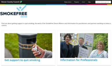 Smokefree Devon Website