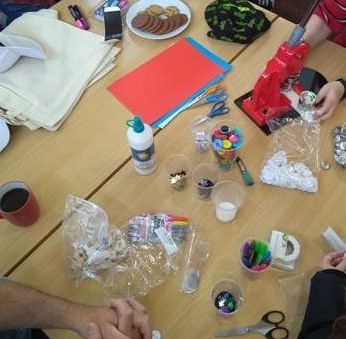 Crafting table at the Champions 4 Change fun day