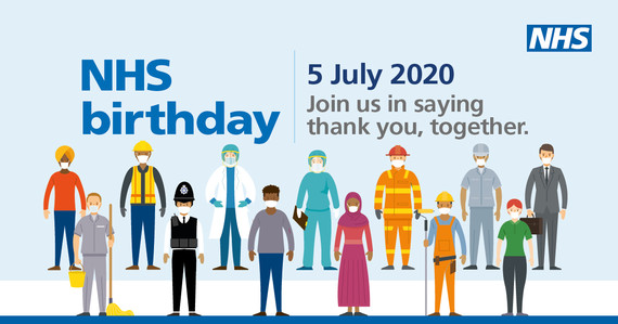 Happy birthday NHS graphic