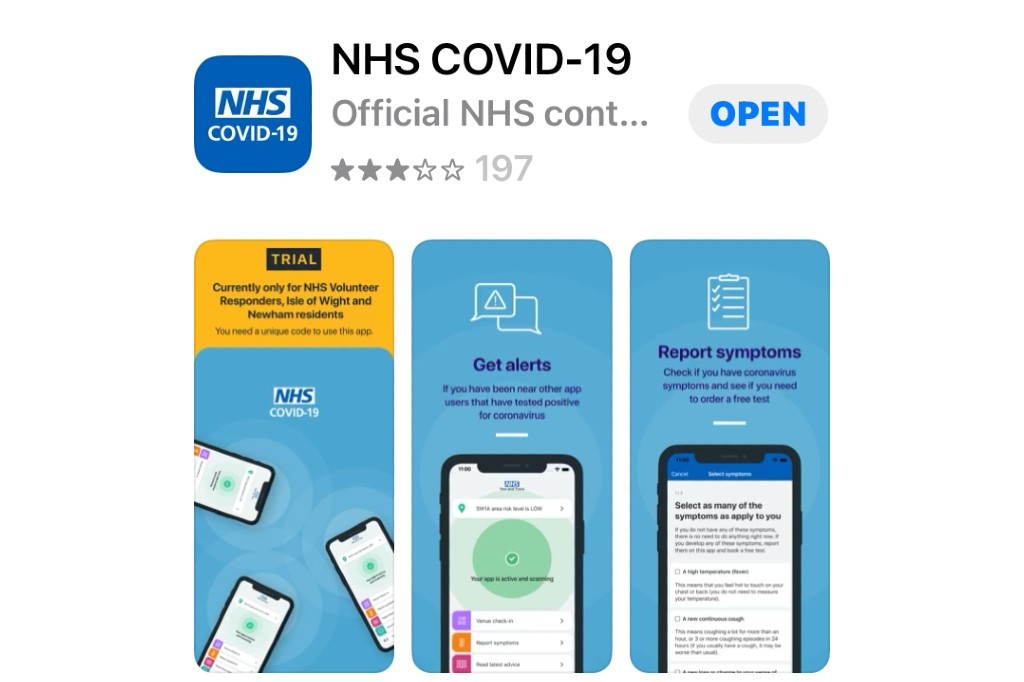 NHS COVID-19 App on Apple