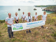 The South Devon AONB team getting ready to start their 60 at 60 Challenge