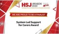 System lead support for carers award symbol