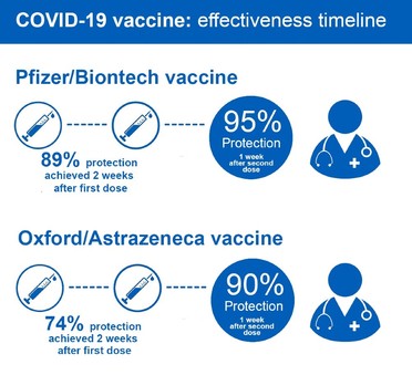 Vaccine effectiveness timeline