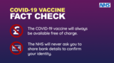 Poster warning of vaccine scam