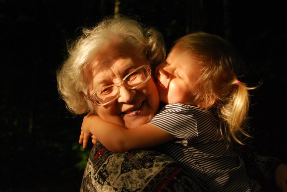 hug grandma