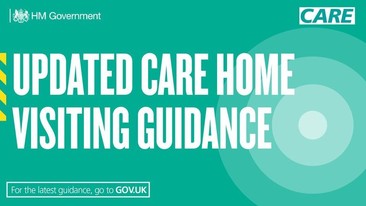 Text saying: updated care homes visiting guidance