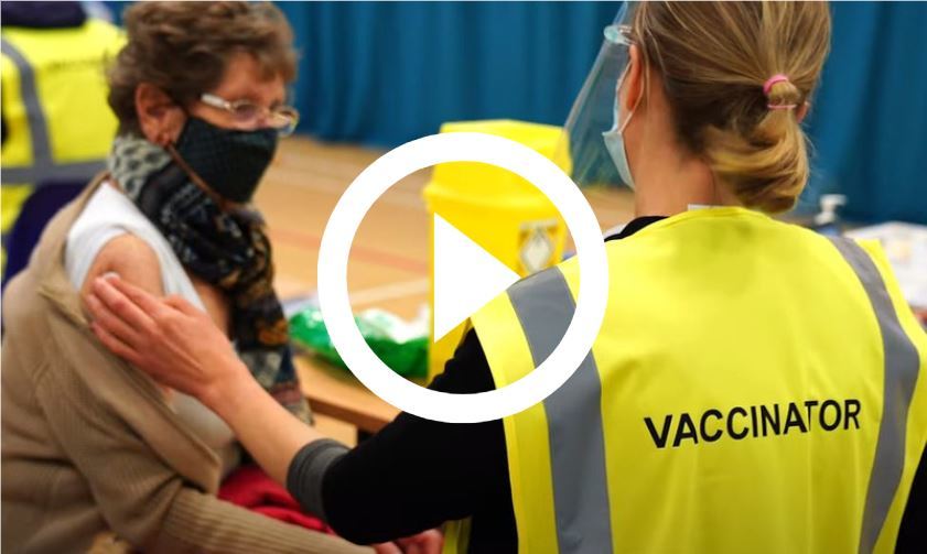 film about vaccination centres in Devon