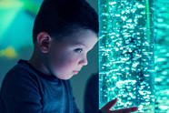 Boy in a sensory room