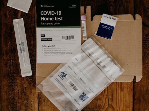 COVID-19 home test kit packaging